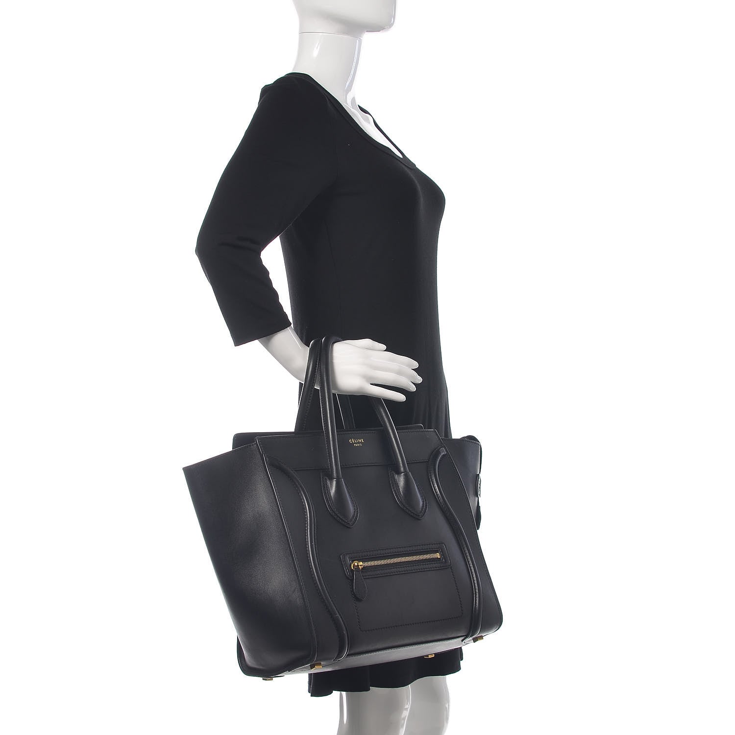 Celine Smooth Calfskin Mini Luggage Black 2 of 21