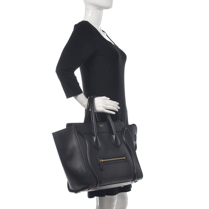 Celine Smooth Calfskin Mini Luggage Black 2 of 21