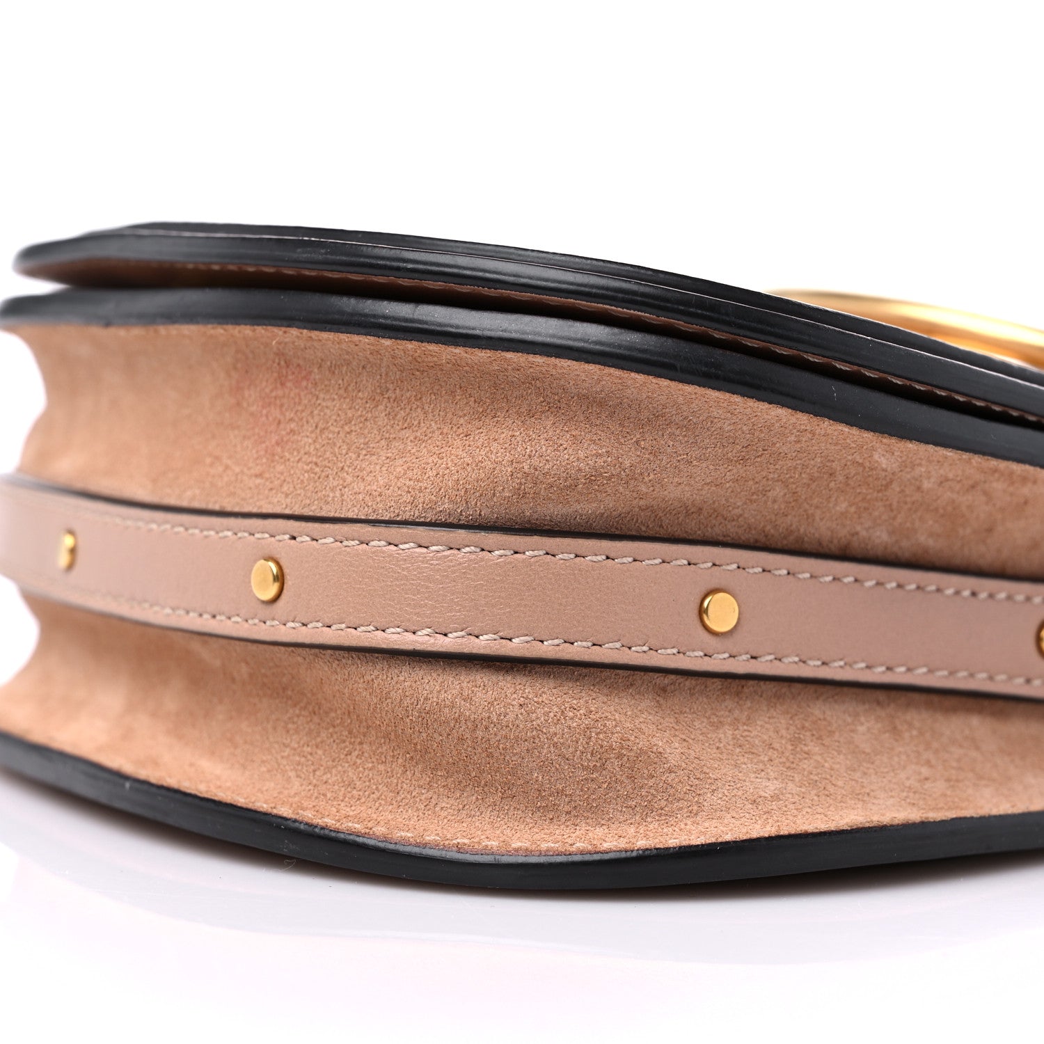 Chloe Calfskin Suede Small Nile Bracelet Bag Biscotti Beige 9 of 12