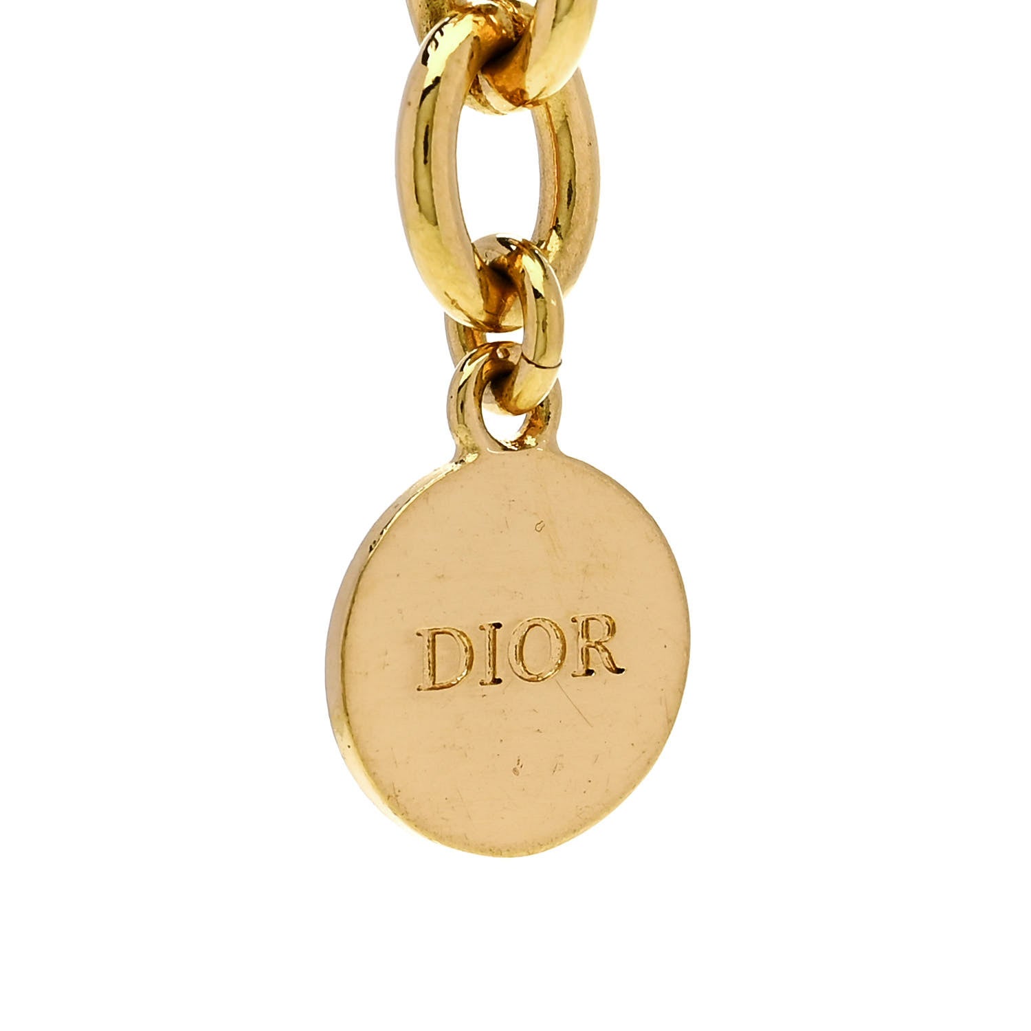 Christian Dior Metal Danseuse Etoile Chain Choker Necklace Gold 5 of 5