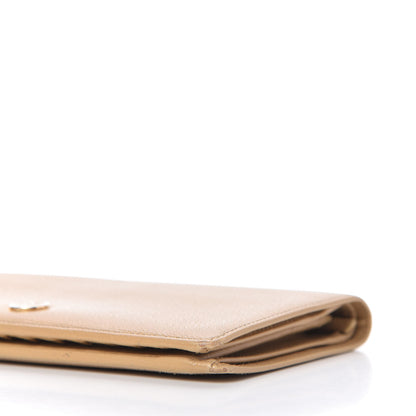 Chanel Grained Calfskin CC Button Yen Wallet Beige 7 of 13