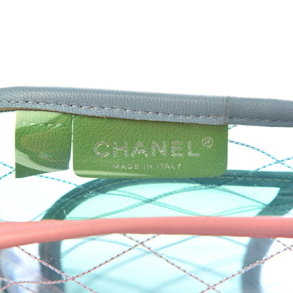 Chanel Lambskin PVC Quilted Medium Coco Splash Flap Blue Green 6 of 10