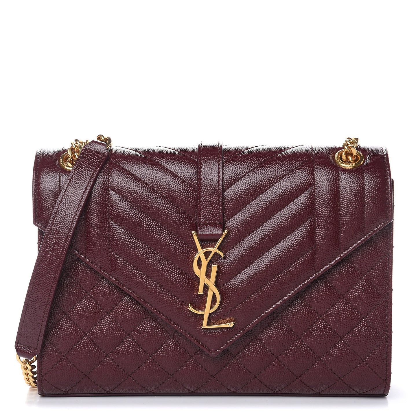 Grain De Poudre Textured Mixed Matelasse Medium Triquilt Monogram Satchel Rouge Legion