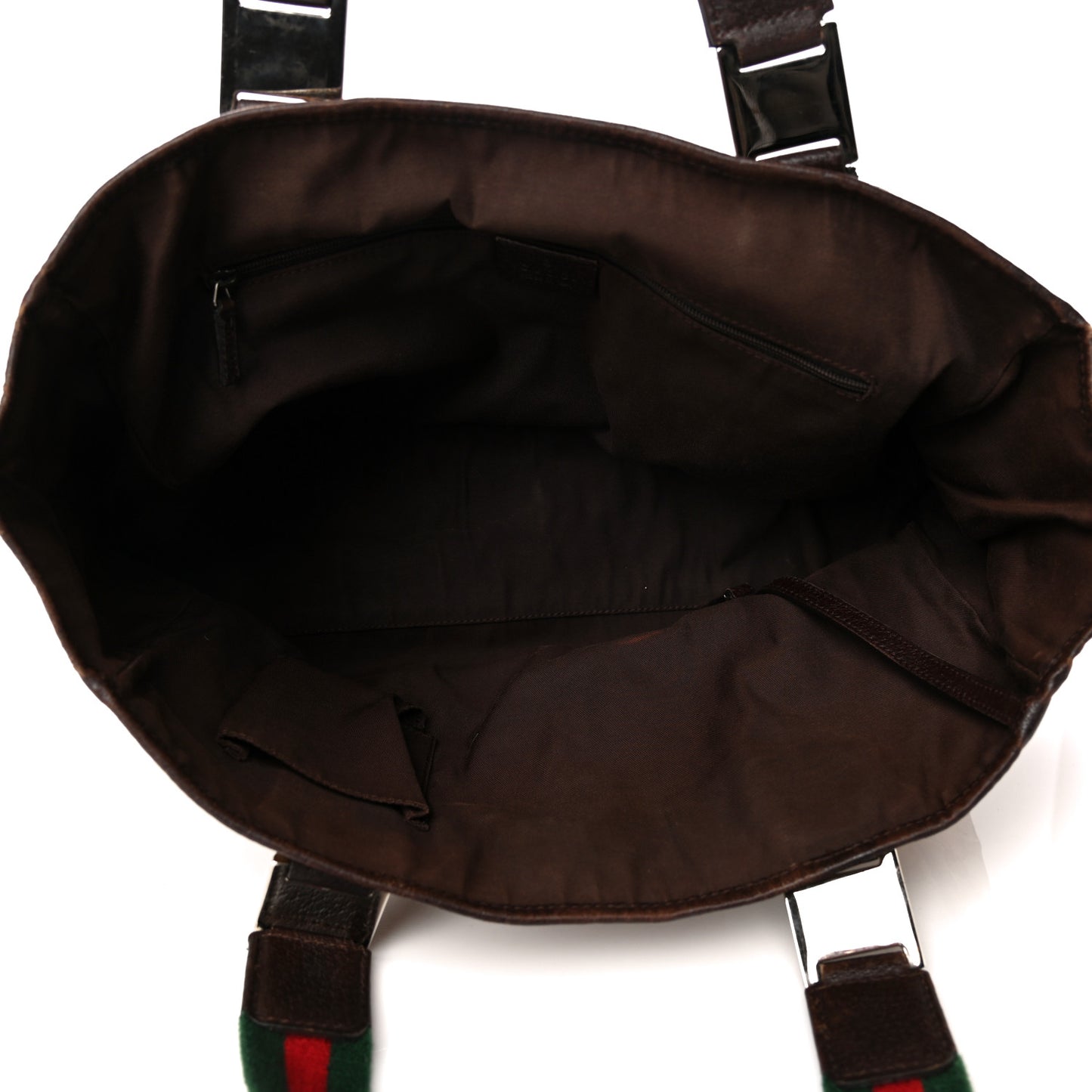 GG Monogram Web Pop Tote Dark Brown