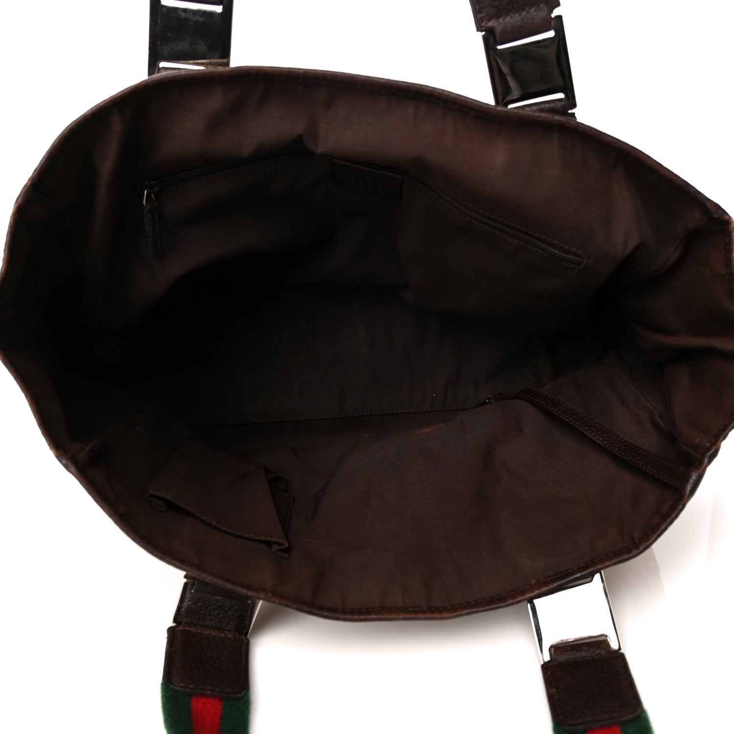 Gucci GG Monogram Web Pop Tote Dark Brown 6 of 11