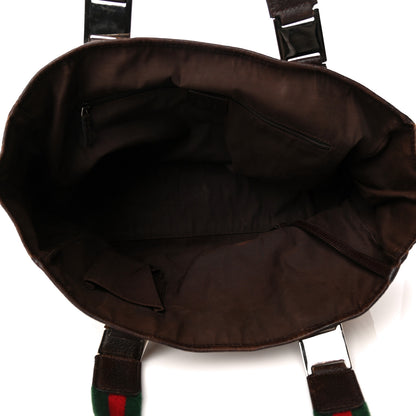 Gucci GG Monogram Web Pop Tote Dark Brown 6 of 11