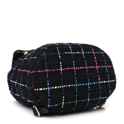 Chanel Tweed Quilted Chanel 19 Backpack Black Multicolor 4 of 10