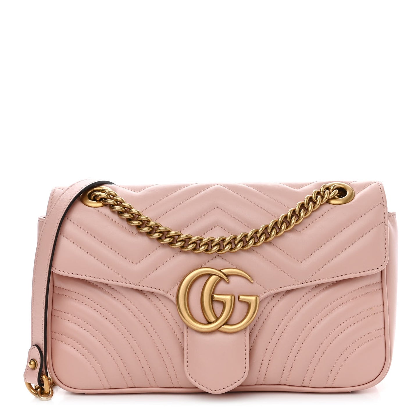 Calfskin Matelasse Small GG Marmont Shoulder Bag Perfect Pink