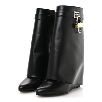 Givenchy Calfskin Shark Lock Ankle Boots 39.5 Black 4 of 8
