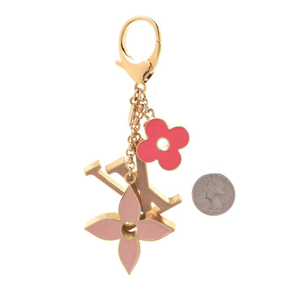 Louis Vuitton Fleur De Monogram Bag Charm Pink 2 of 8