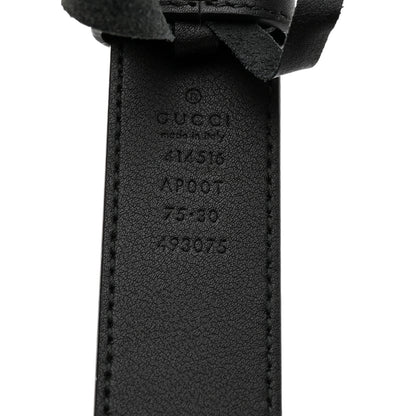 Gucci Calfskin Double G 30mm Belt 75 30 Black 5 of 6
