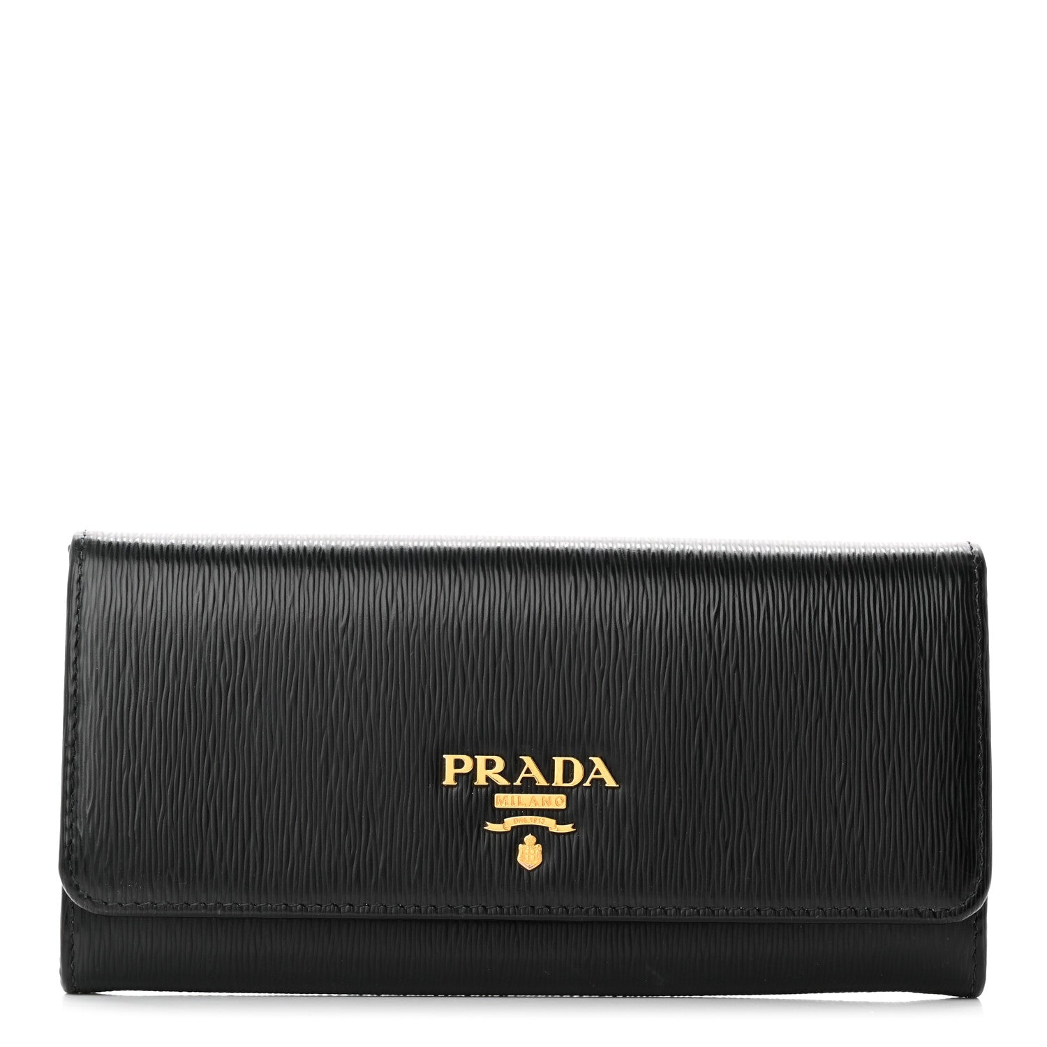 Prada Vitello Move Continental Flap Travel Wallet Black 1 of 9