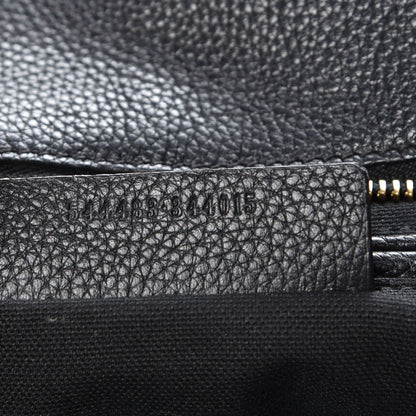 Alexander McQueen Pebbled Calfskin Small Skull Padlock Zip Around Tote Black 9 of 9