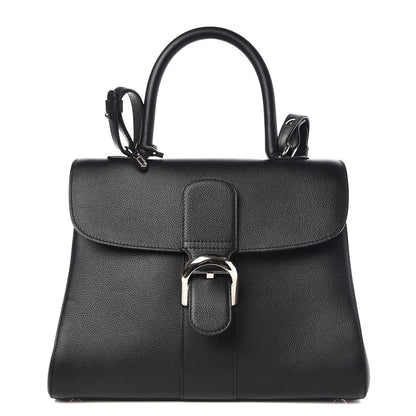 Delvaux Grained Calfskin MM Brillant Satchel Black 1 of 8