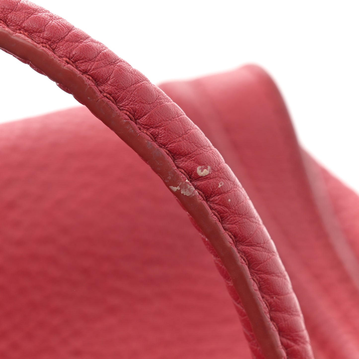 Pebbled Calfskin Nano Luggage Red