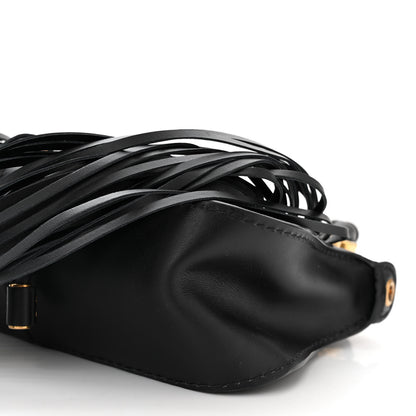 Chloe Shiny Small Grain Calfskin Mini Marcie Multi Fringe Satchel Black 12 of 12