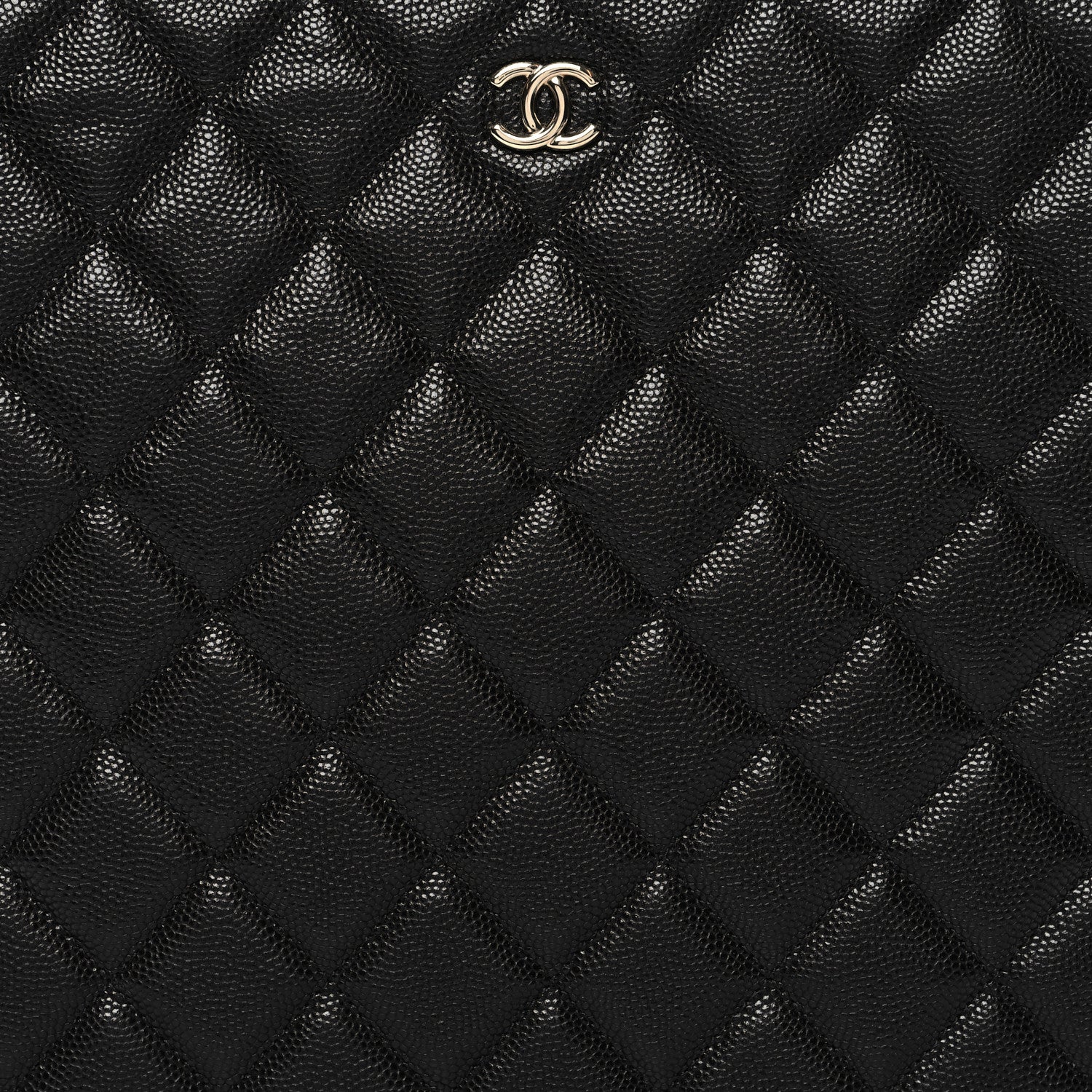 Chanel Caviar Quilted Large Cosmetic Case Black 8 of 11