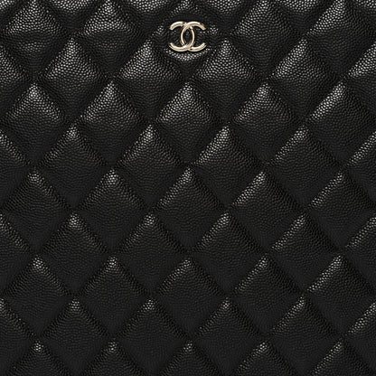 Chanel Caviar Quilted Large Cosmetic Case Black 8 of 11