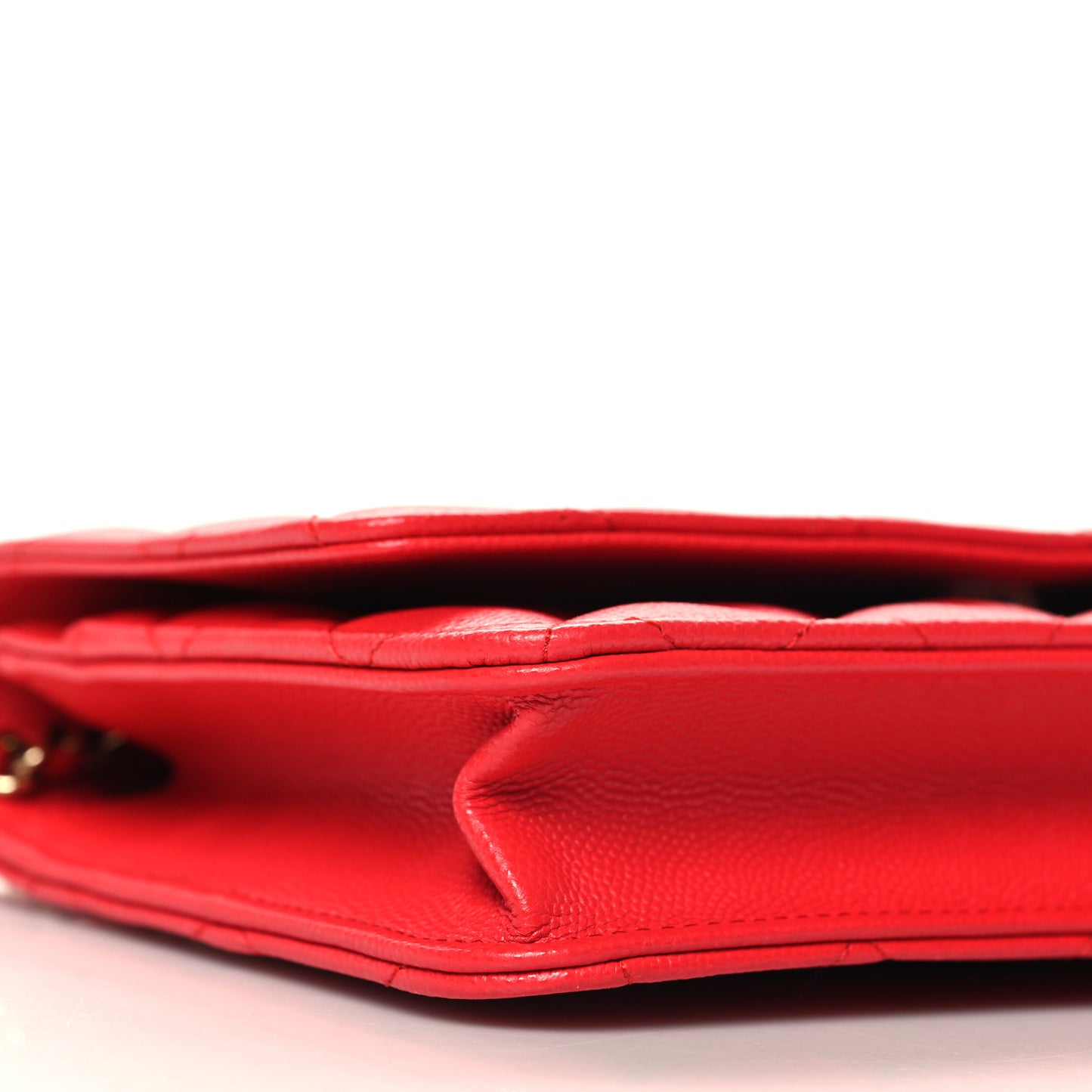 Caviar Quilted Wallet On Chain WOC Red
