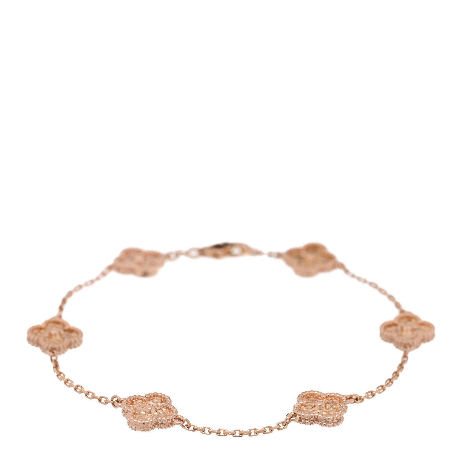 Van Cleef & Arpels 18K Rose Gold 6 Motifs Sweet Alhambra Bracelet 1 of 3