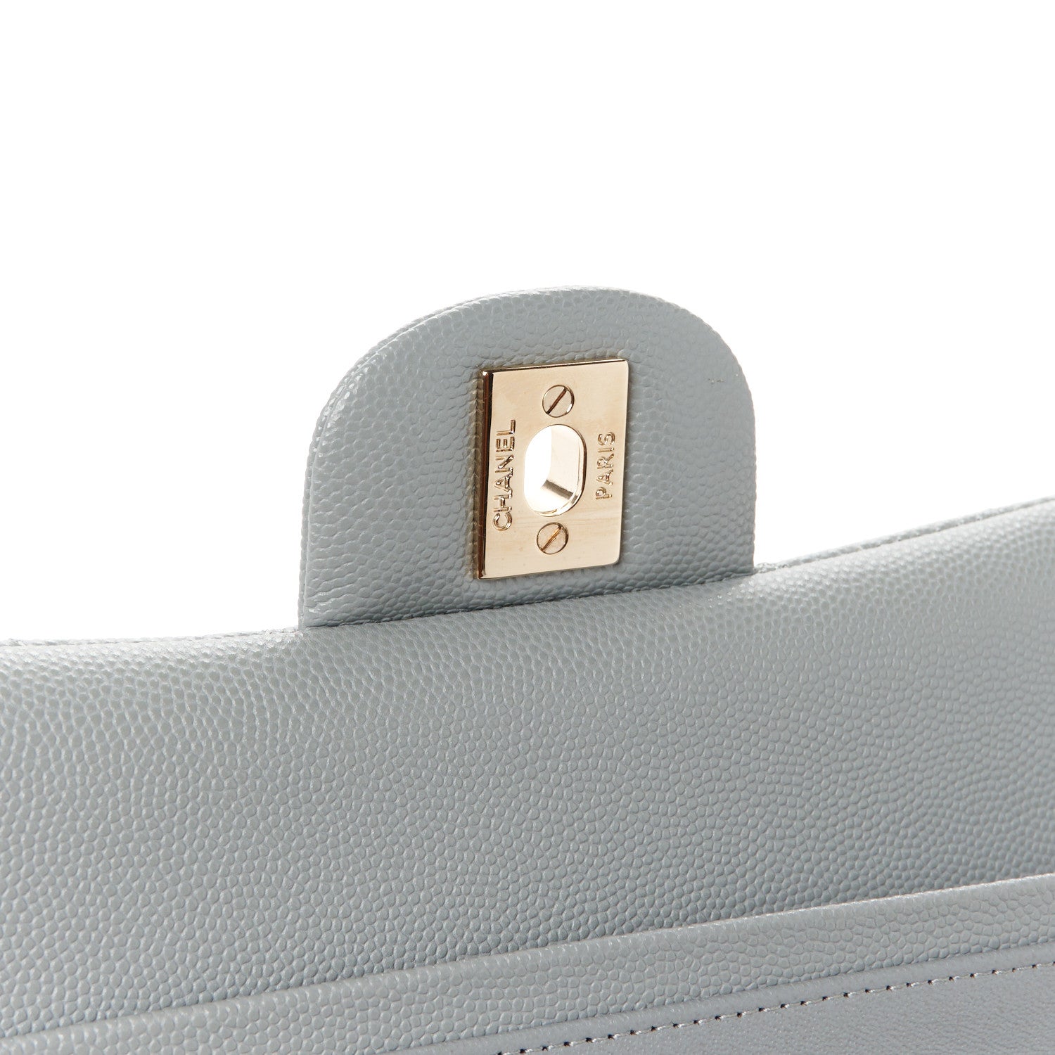 Chanel Caviar Quilted Medium Double Flap Grey 7 of 12