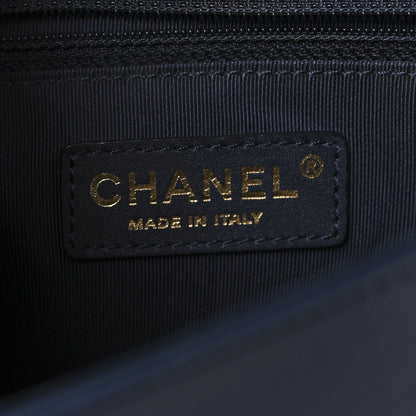 Chanel Sheepskin Chevron Quilted Medium Vintage Mademoiselle Flap Navy 6 of 11