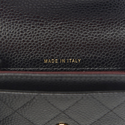Chanel Caviar Quilted Flap Card Holder Wallet Black 7 of 8
