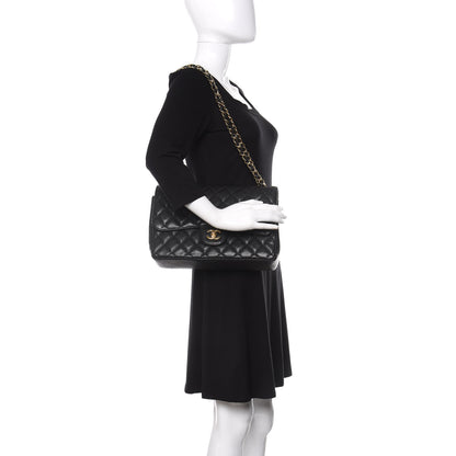 Chanel Caviar Quilted Jumbo Double Flap Black 2 of 12