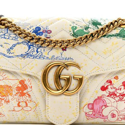 Gucci X DISNEY Calfskin Matelasse Mickey Minnie Mouse Small GG Marmont Shoulder Bag Multicolor 5 of 11