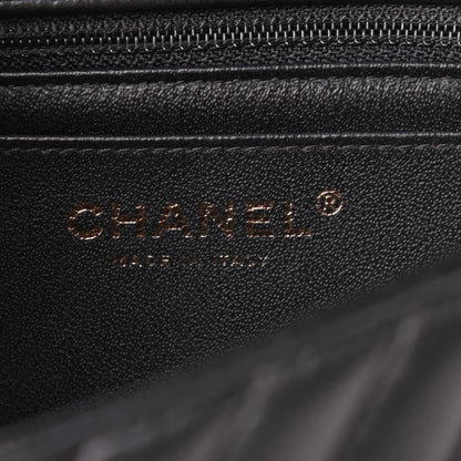 Chanel Lambskin Chevron Quilted Mini Rectangular Flap Black 6 of 14