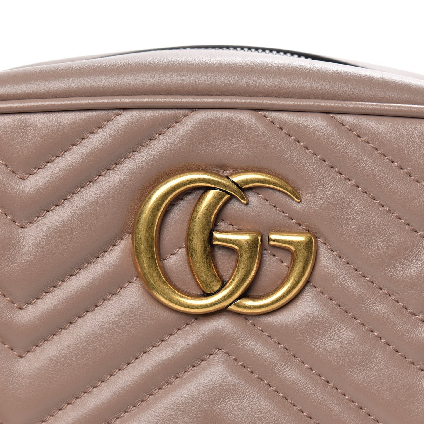 Calfskin Matelasse Small GG Marmont Chain Shoulder Bag Porcelain Rose