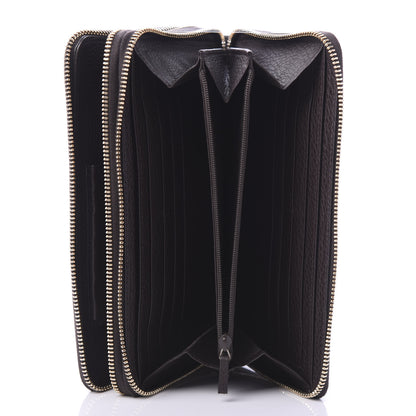Gucci Pebbled Calfskin Soho Travel Document Case Dark Brown 5 of 11