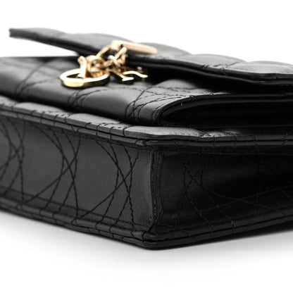 Christian Dior Lambskin Cannage Miss Dior Chain Pouch Black 11 of 14