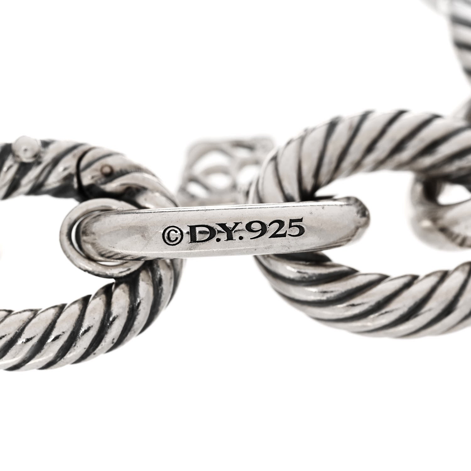 David Yurman Sterling Silver 17mm Extra Large Oval Link Bracelet 3 of 3