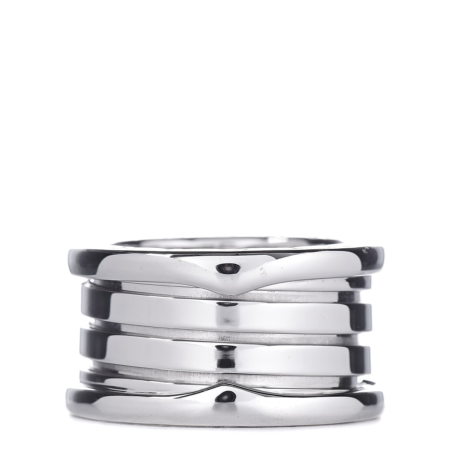 Bulgari 18K White Gold B.Zero1 4 Band Ring 50 5.25 3 of 5