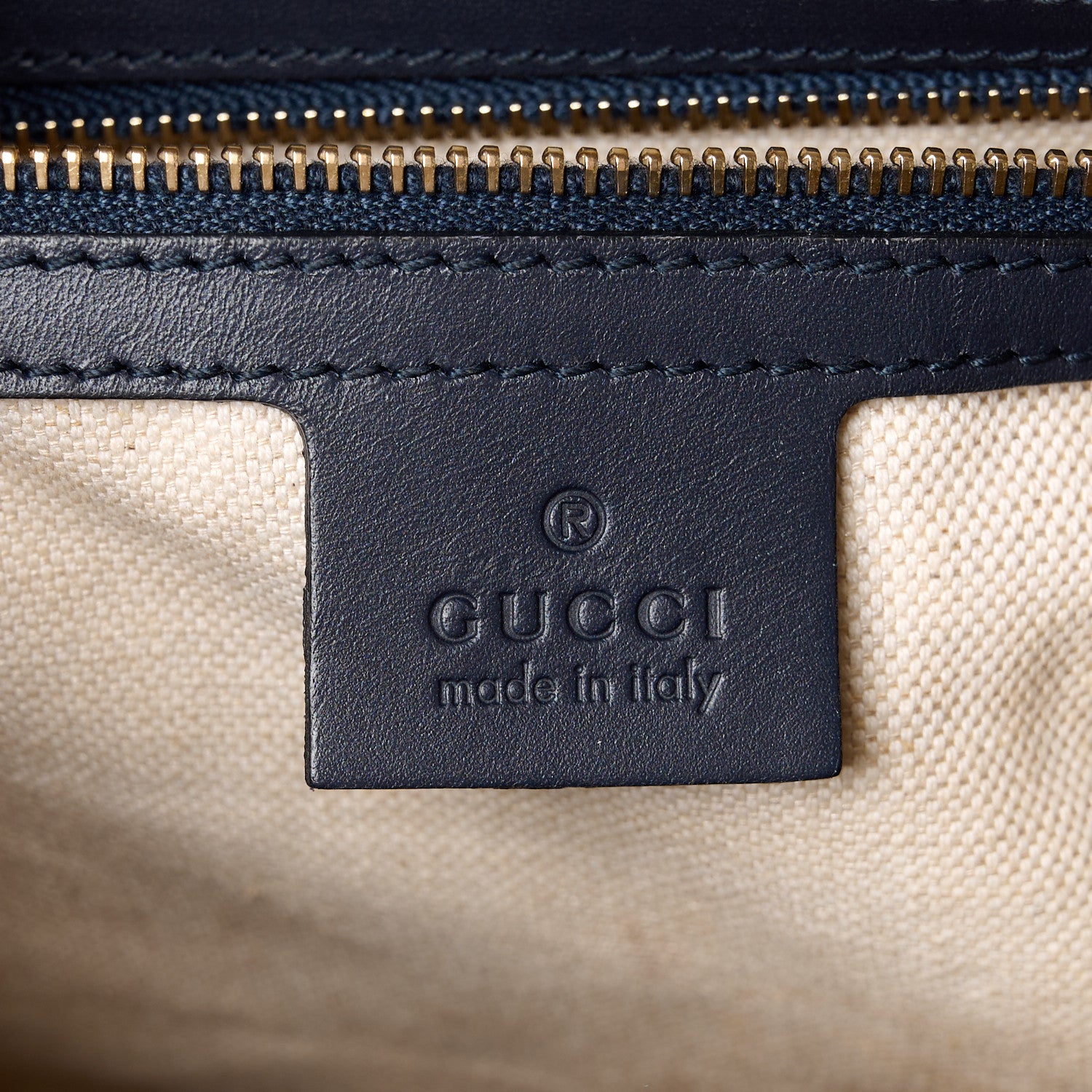 Gucci Monogram Selleria Calfskin Vintage Web Medium Boston Beige Blue 6 of 16