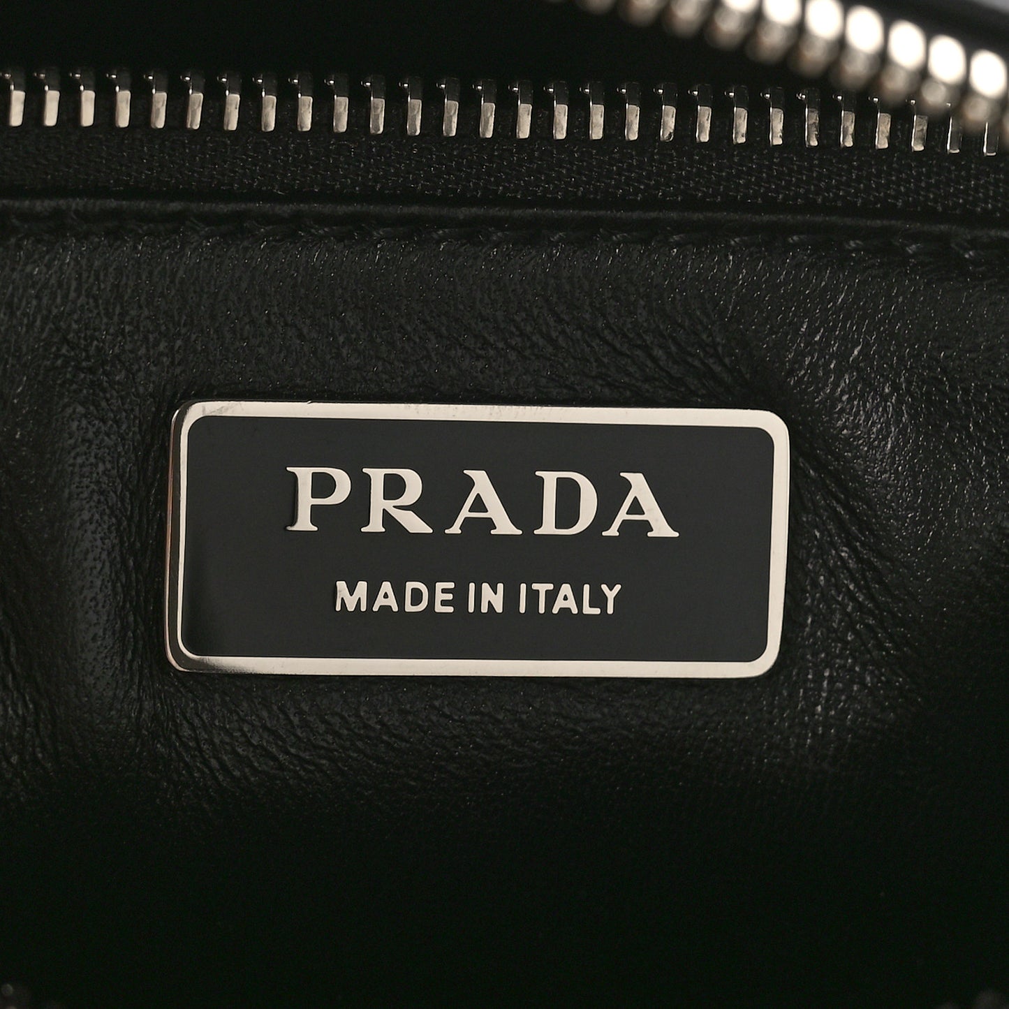 Nappa Antique Medium Re-Edition 2001 Two Handle Bag Black