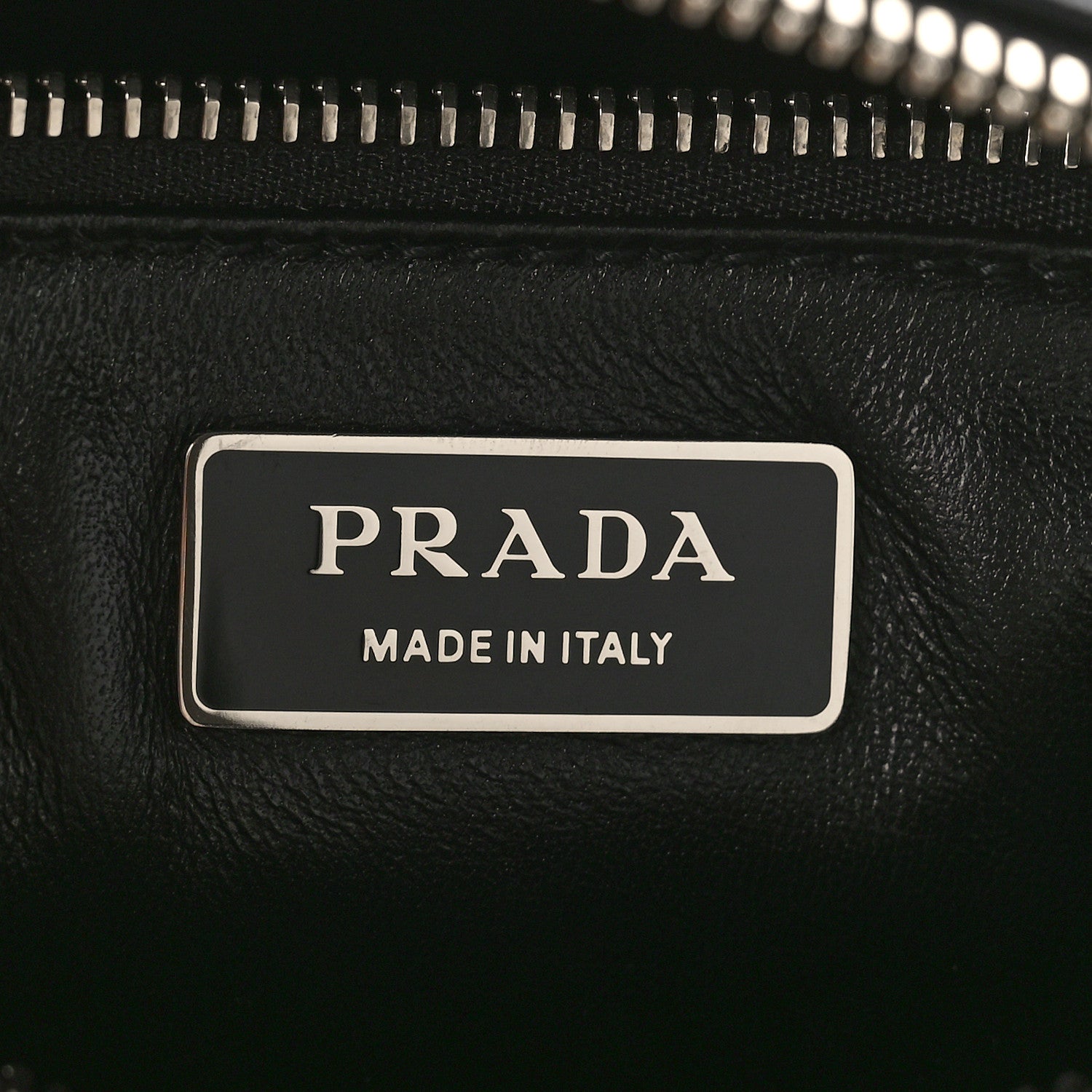 Prada Nappa Antique Medium Re-Edition 2001 Two Handle Bag Black 7 of 9