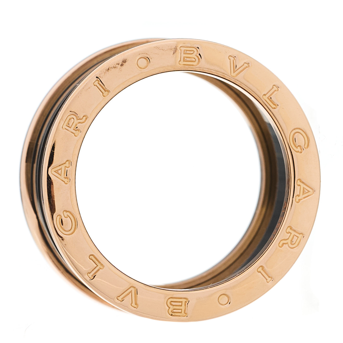 Bulgari 18K Rose Gold Black Ceramic B.Zero1 Four-Band Ring 57 8 4 of 5