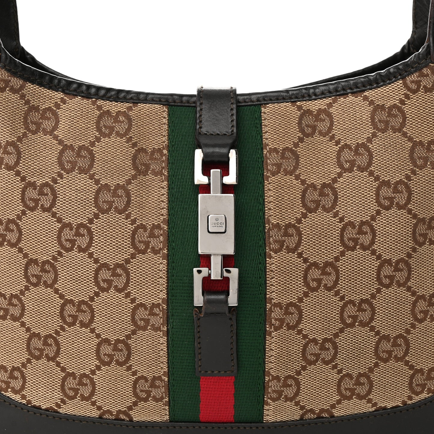 Monogram Web Small Jackie O Hobo Dark Brown