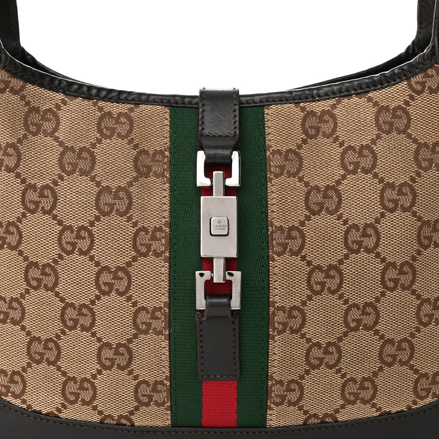 Gucci Monogram Web Small Jackie O Hobo Dark Brown 8 of 18