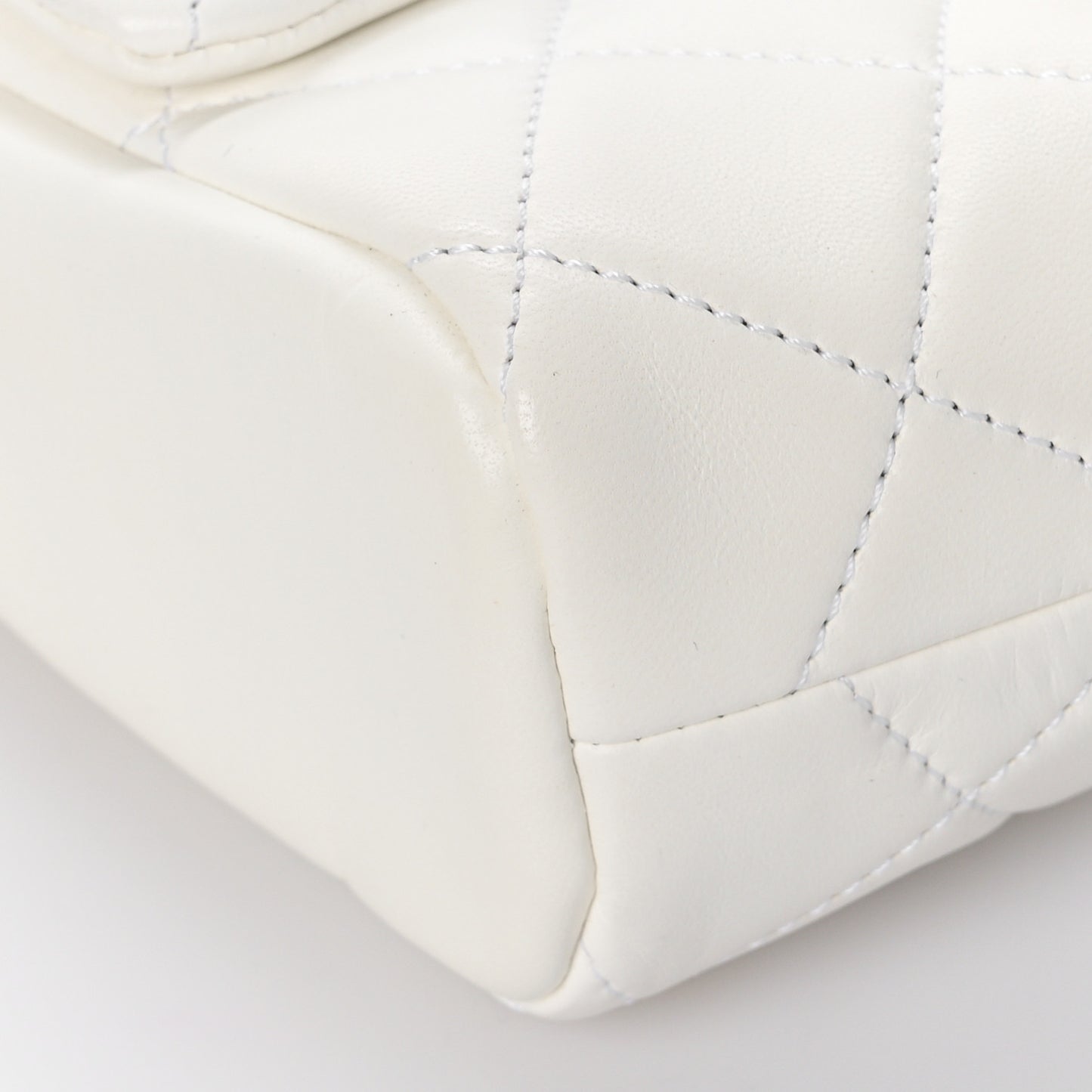 Lambskin Quilted Side-Packs White