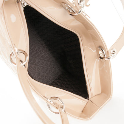 Christian Dior Patent Cannage Large Lady Dior Beige 5 of 7