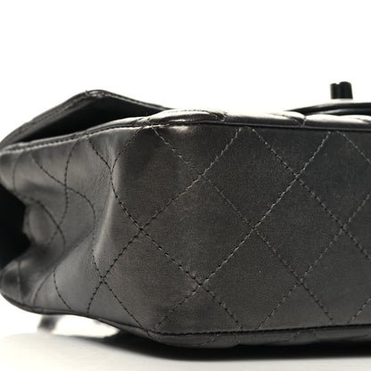 Chanel Iridescent Calfskin Quilted Mini Rectangular Flap Charcoal Grey 9 of 12