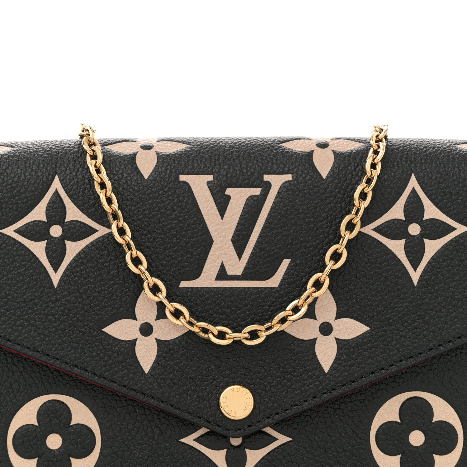 Louis Vuitton Empreinte Monogram Giant Felicie Pochette Black Beige 8 of 11