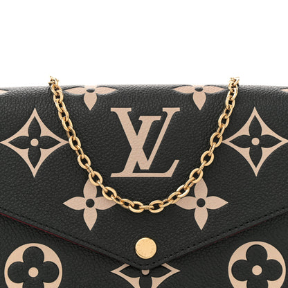 Louis Vuitton Empreinte Monogram Giant Felicie Pochette Black Beige 8 of 11