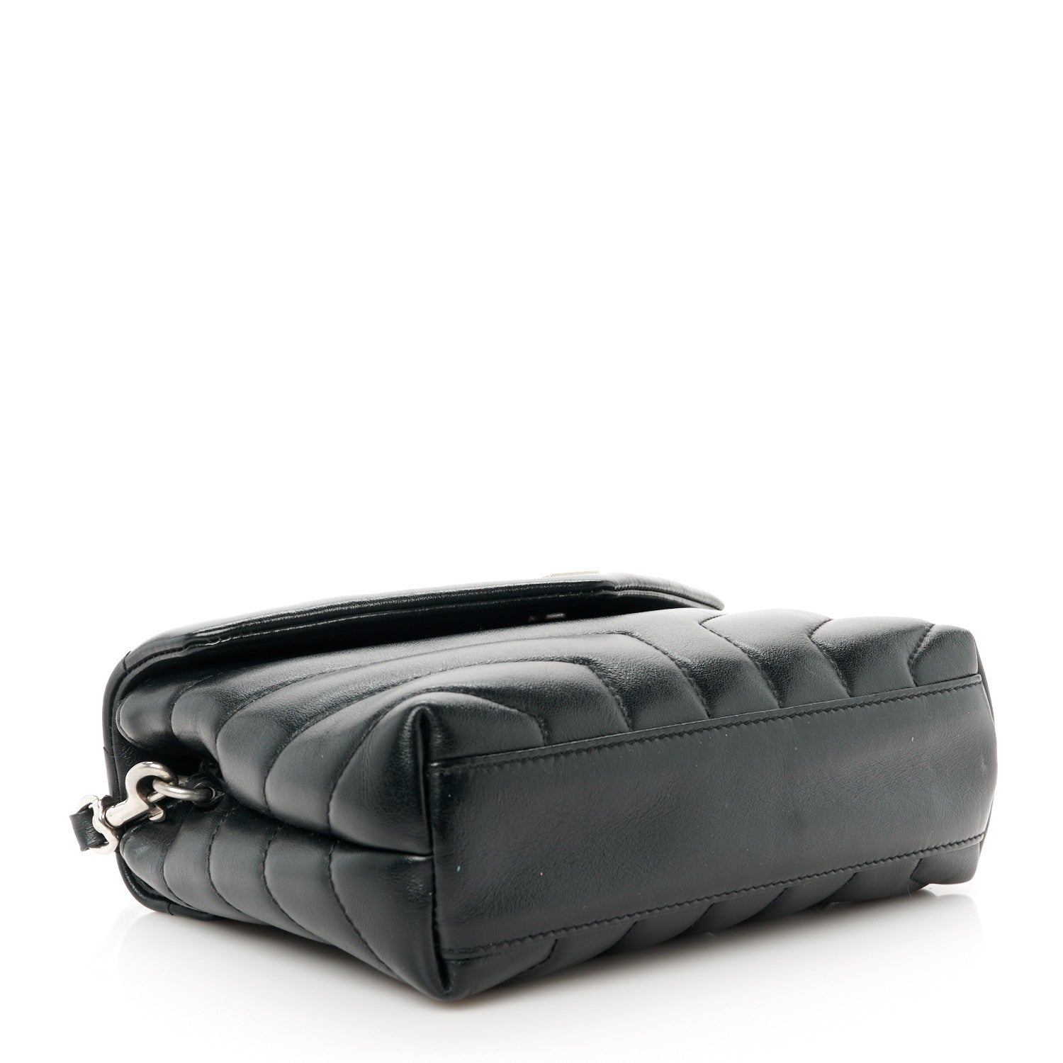 Saint Laurent Calfskin Y Quilted Monogram Toy Loulou Crossbody Bag Black 4 of 12