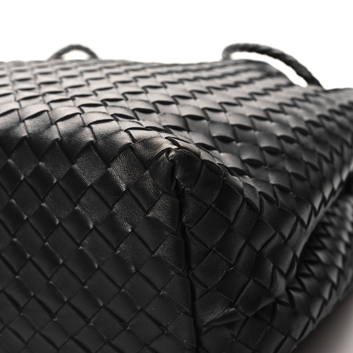 Nappa Intrecciato Large Andiamo Shoulder Bag Black