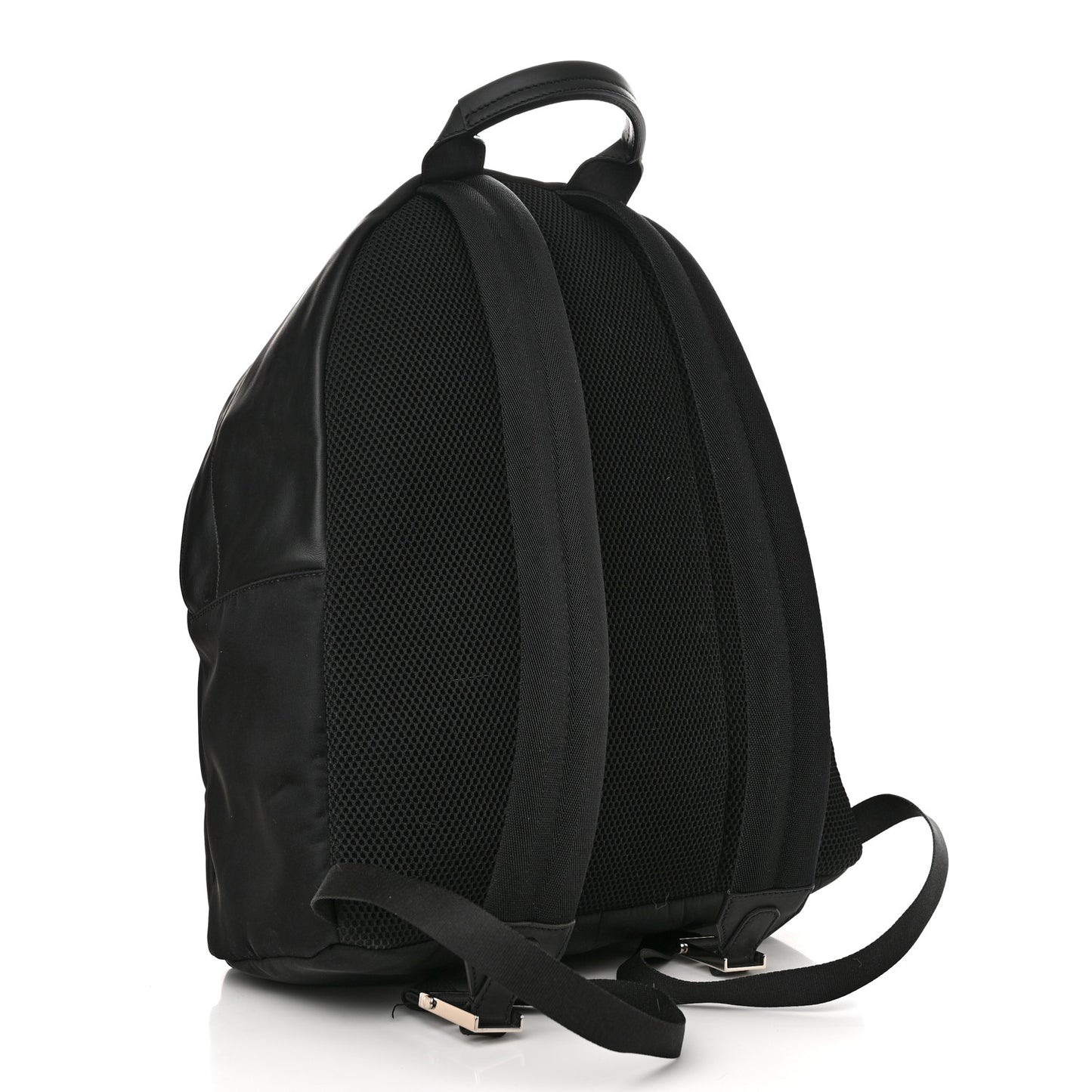 Nylon Vitello Liberty Vitello Dolce Monster Eyes Rounded Backpack Black Sunflower
