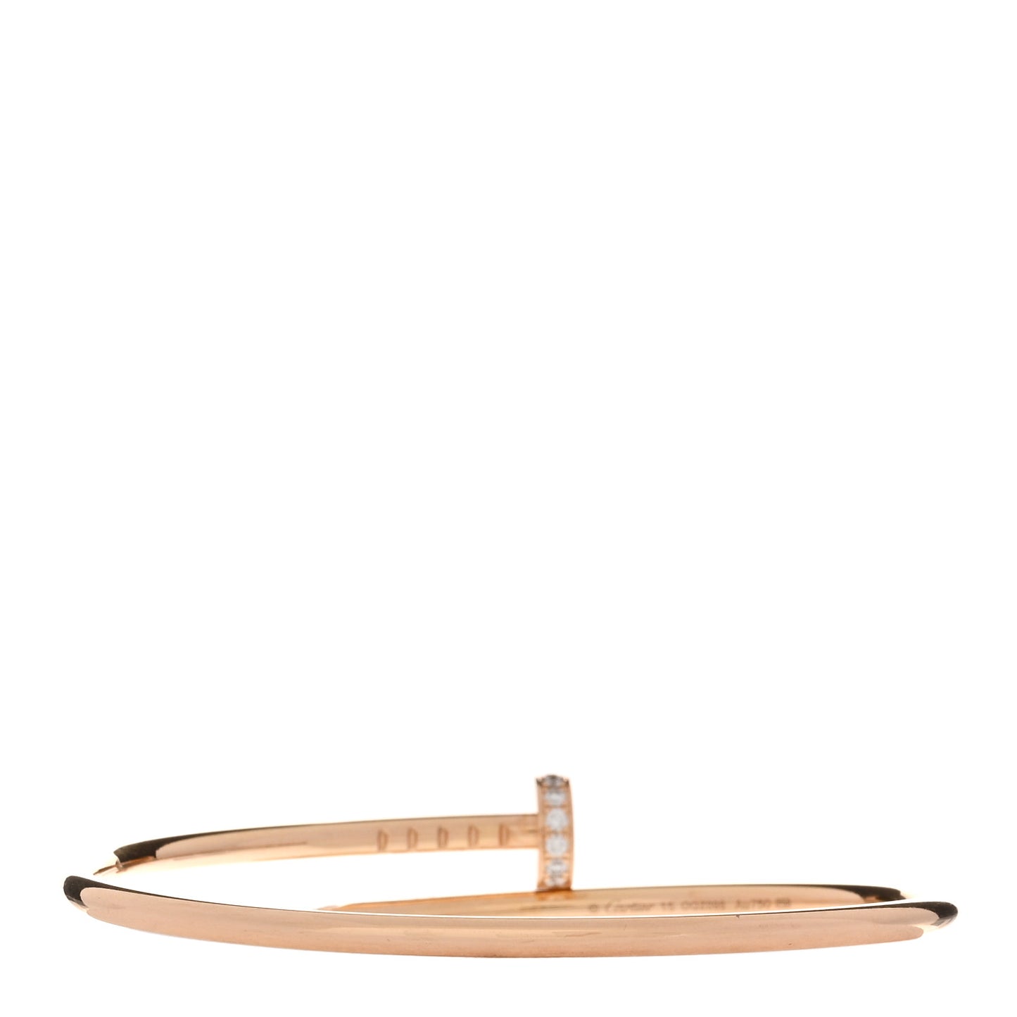 18K Pink Gold Diamond Small Juste Un Clou Bracelet 15